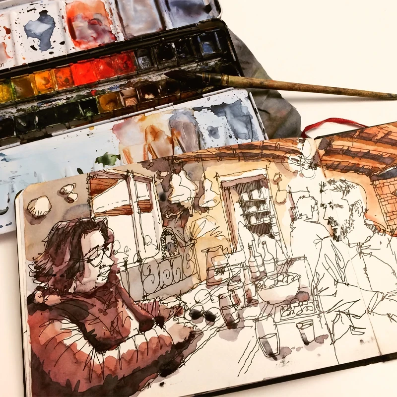 Szkicownik do akwareli Hahnemühle Watercolor Book cold pressed - A5, 200 g, 30 ark.  05