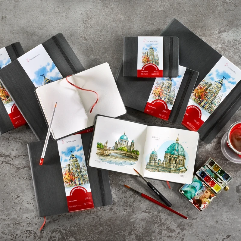 Szkicownik do akwareli Hahnemühle Watercolor Book cold pressed - A5, 200 g, 30 ark.  02