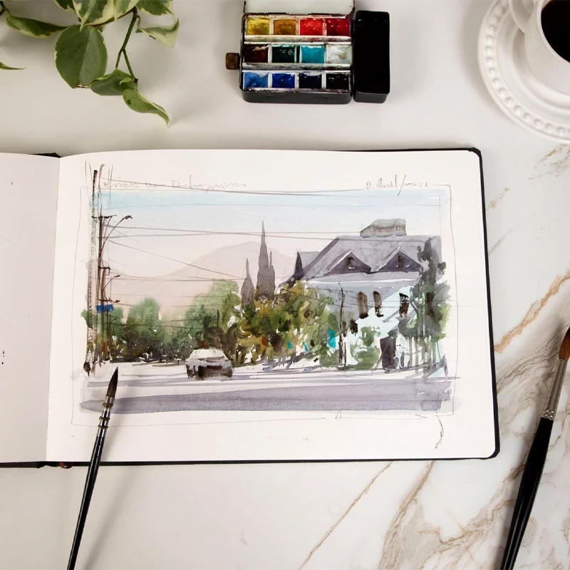Szkicownik do akwareli Hahnemühle Watercolor Book cold pressed - A5, 200 g, 30 ark.  08