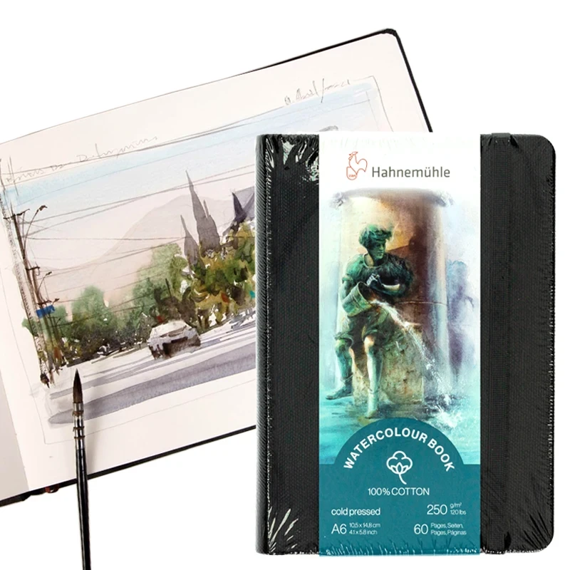 Szkicownik do akwareli Hahnemühle Watercolor Book 100% bawełny - A6, 250 g, 30 ark.