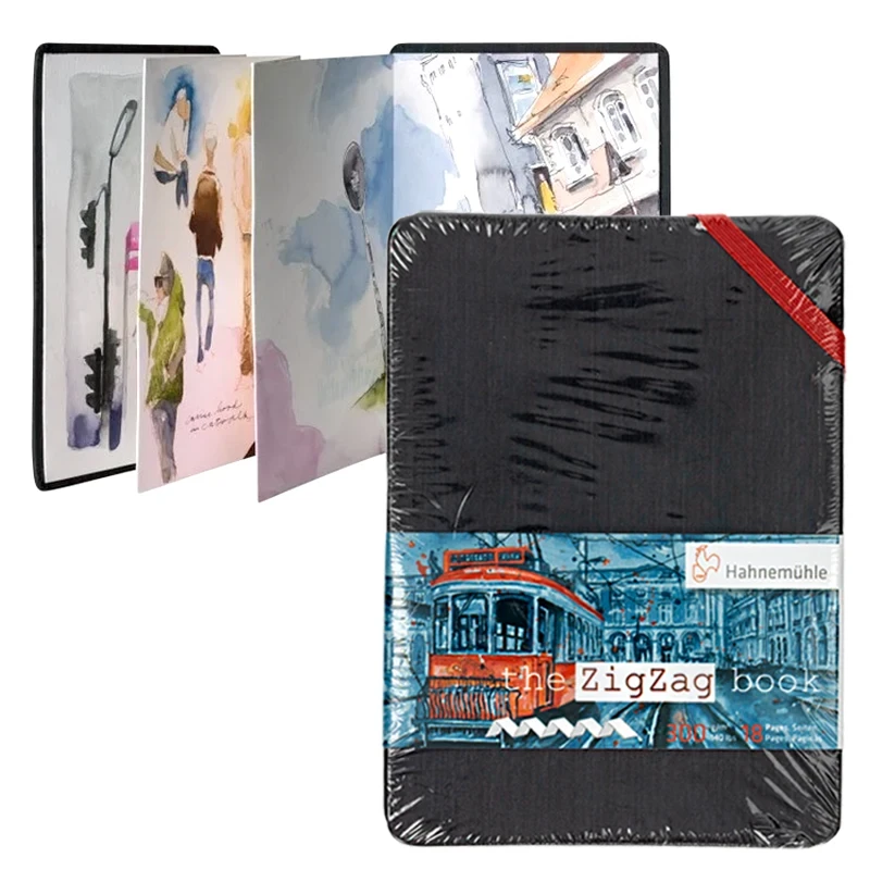 Szkicownik do akwareli Hahnemühle ZigZag Book cold pressed - A6, 300 g 11