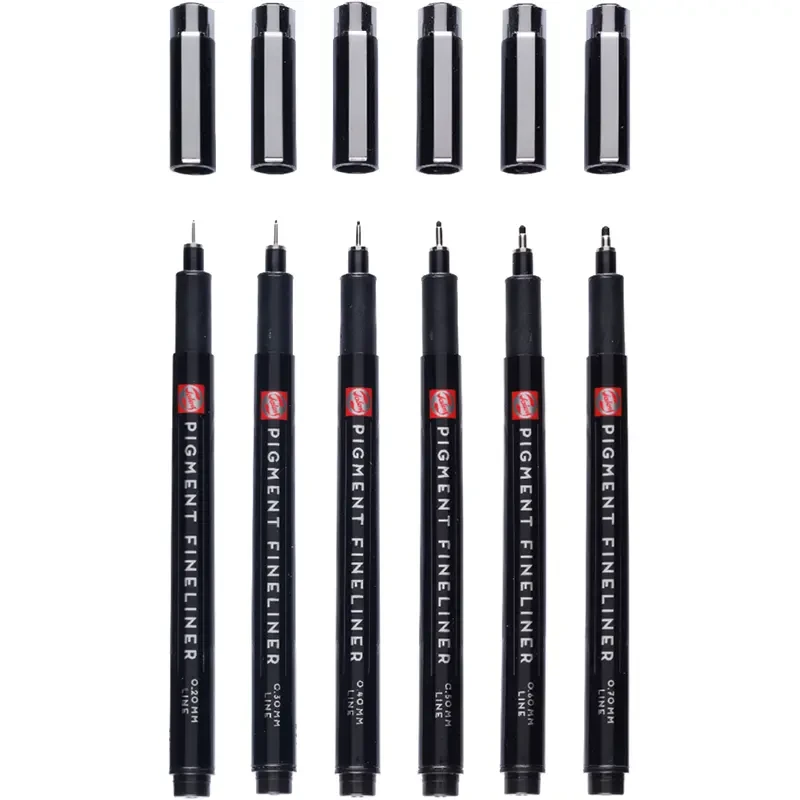 Cienkopisy Talens Pigment Fineliner zestaw 6 szt. 02