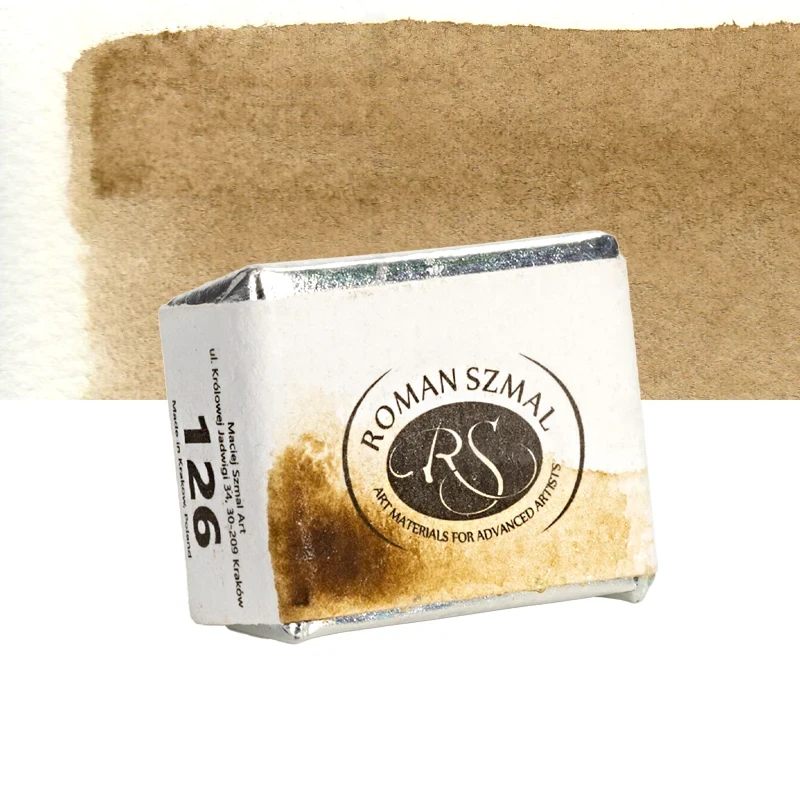 Farba akwarelowa Aquarius półkostka - 126 Cyprus Raw Umber 02