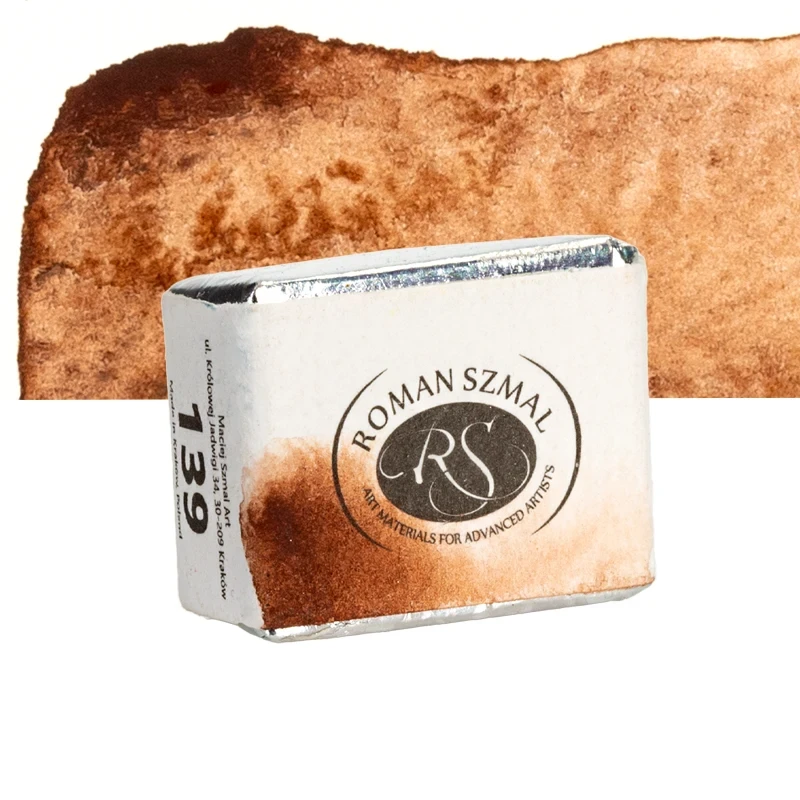 Farba akwarelowa Aquarius półkostka - 139 Burnt Sienna Brownish 02