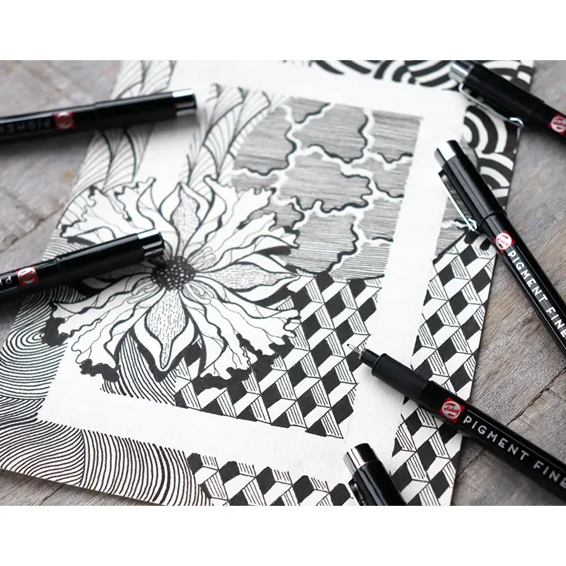 Cienkopisy Talens Pigment Fineliner zestaw 3 szt. Fine - 005, 02, 04 03