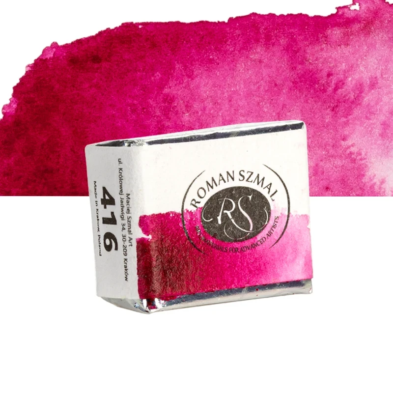 Farba akwarelowa Aquarius półkostka - 416 Quinacridone Magenta Intense 02
