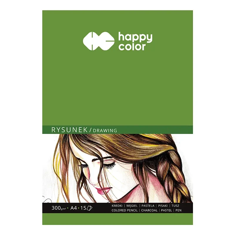Blok do rysunku Happy Color Rysunek - A4, 300 g, 15 ark. stary