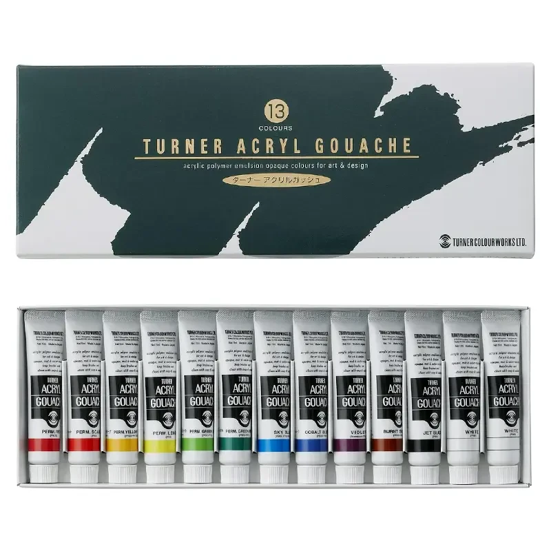 Farby gwasze akrylowe Turner Acryl Gouache 13 x 11 ml 01