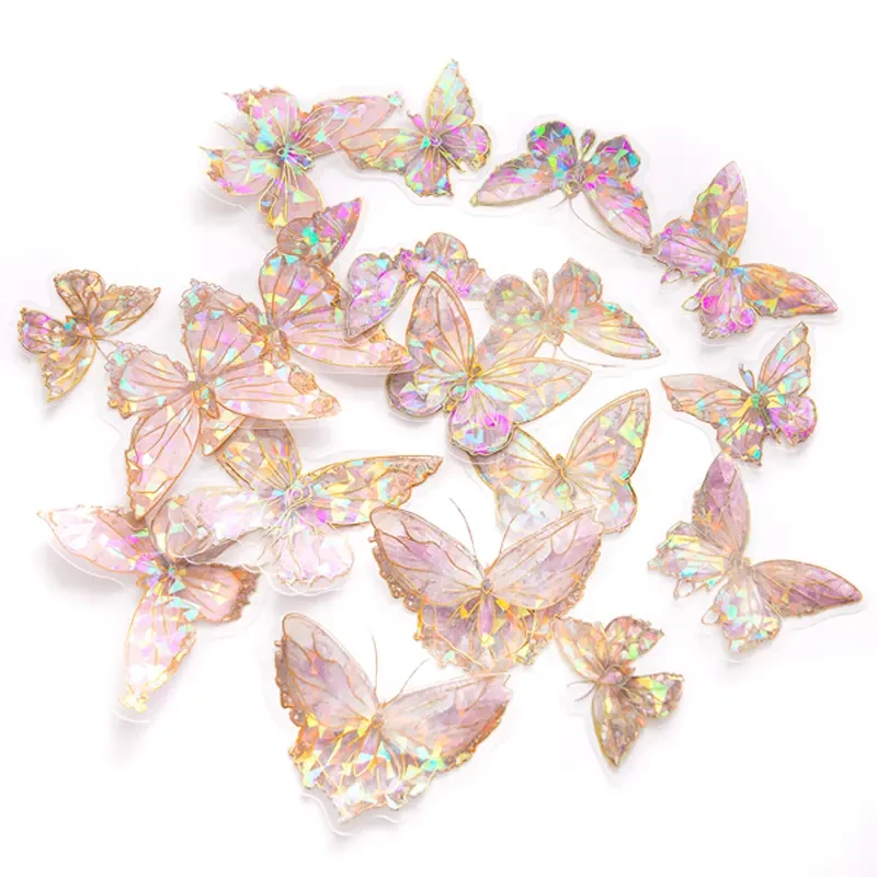 Naklejki przezroczyste PET dpCraft 20 szt. Crystal Pink 02