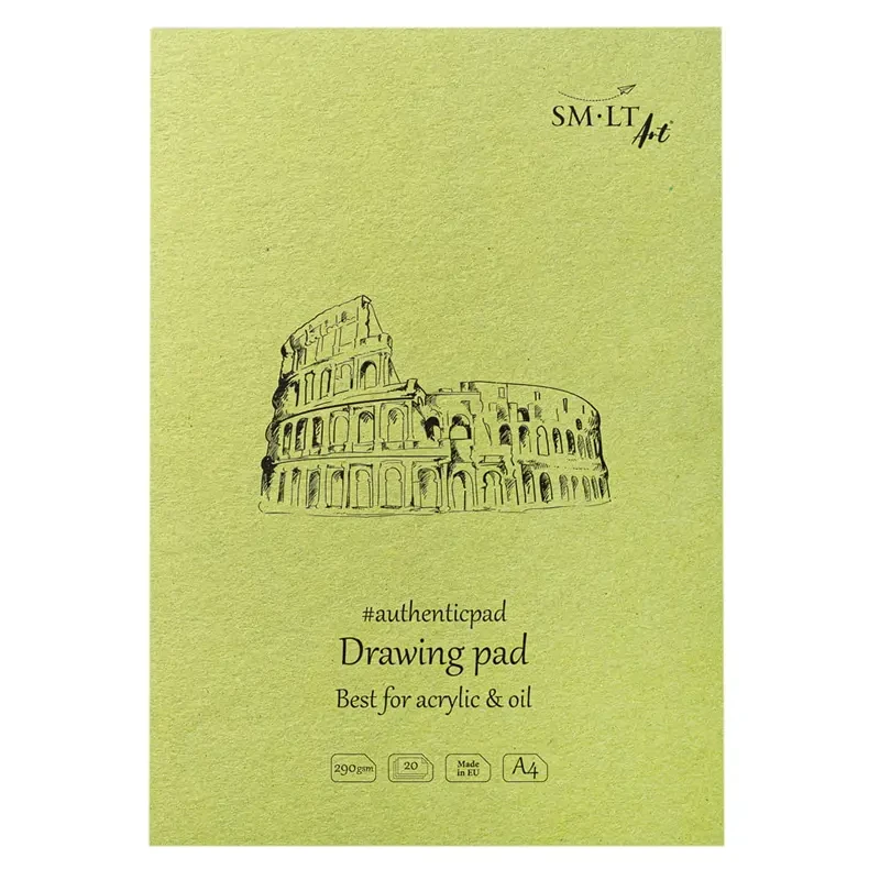 Blok do farb akrylowych, olejnych, gwaszu SMLTArt Authentic Drawing Pad A4, 290 g, 20 ark. 01