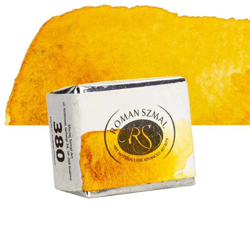 Farba akwarelowa Aquarius półkostka - 380 Nickel Azo Gold 02