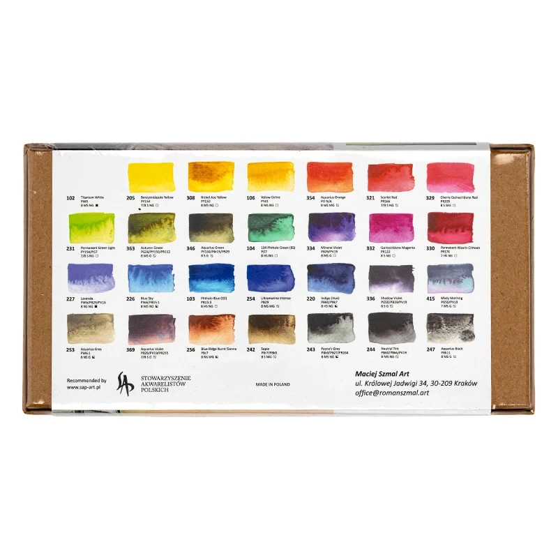 Akwarele Aquarius Mona Omrani Edition 2025 zestaw 28 kolorów 05