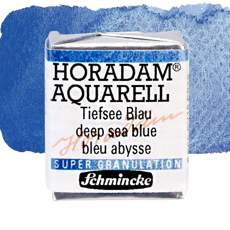 Farba akwarelowa Schmincke Horadam Aquarell półkostka - 953 Deep sea blue 01