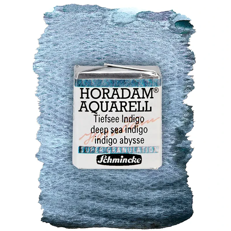 Farba akwarelowa Schmincke Horadam Aquarell półkostka - 952 deep sea indigo 02