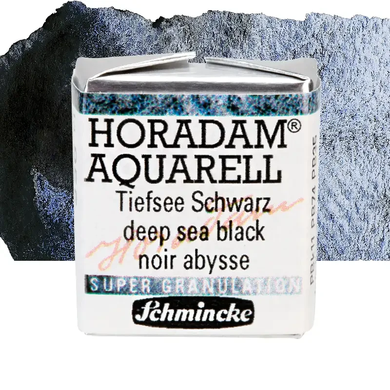 Farba akwarelowa Schmincke Horadam Aquarell półkostka - 955 Deep sea black 01