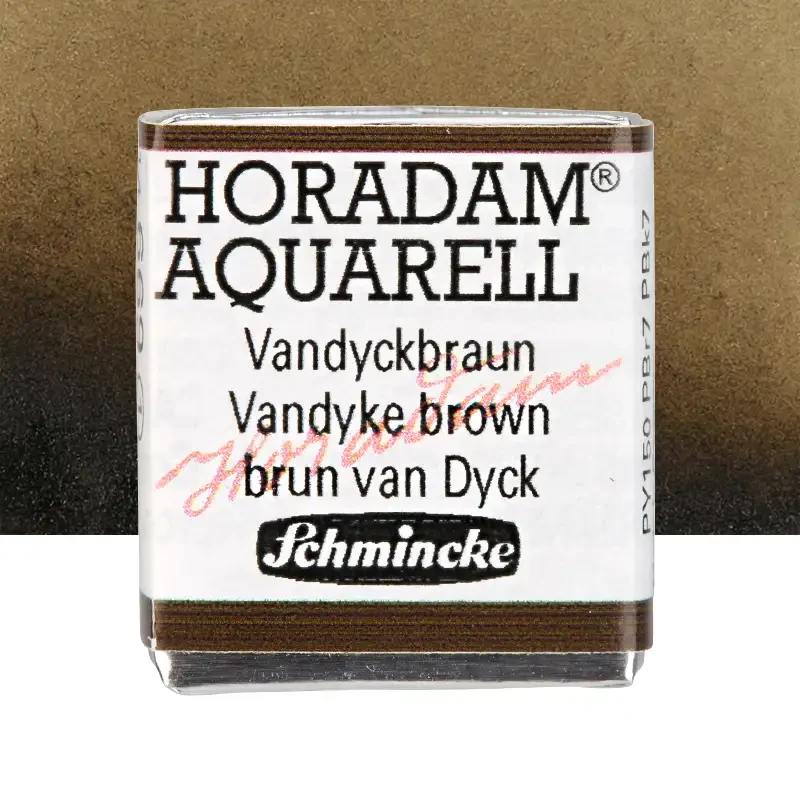 Farba akwarelowa Schmincke Horadam Aquarell półkostka - 669 Vandyke brown 01