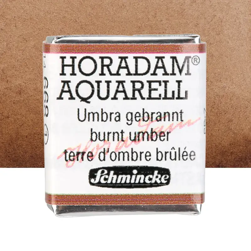 Farba akwarelowa Schmincke Horadam Aquarell półkostka - 668 Burnt umber 01