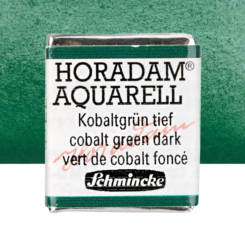 Farba akwarelowa Schmincke Horadam Aquarell półkostka - 533 Cobalt green dark 01