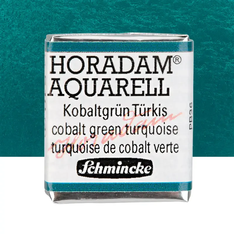 Farba akwarelowa Schmincke Horadam Aquarell półkostka - 510 Cobalt green turquoise 01