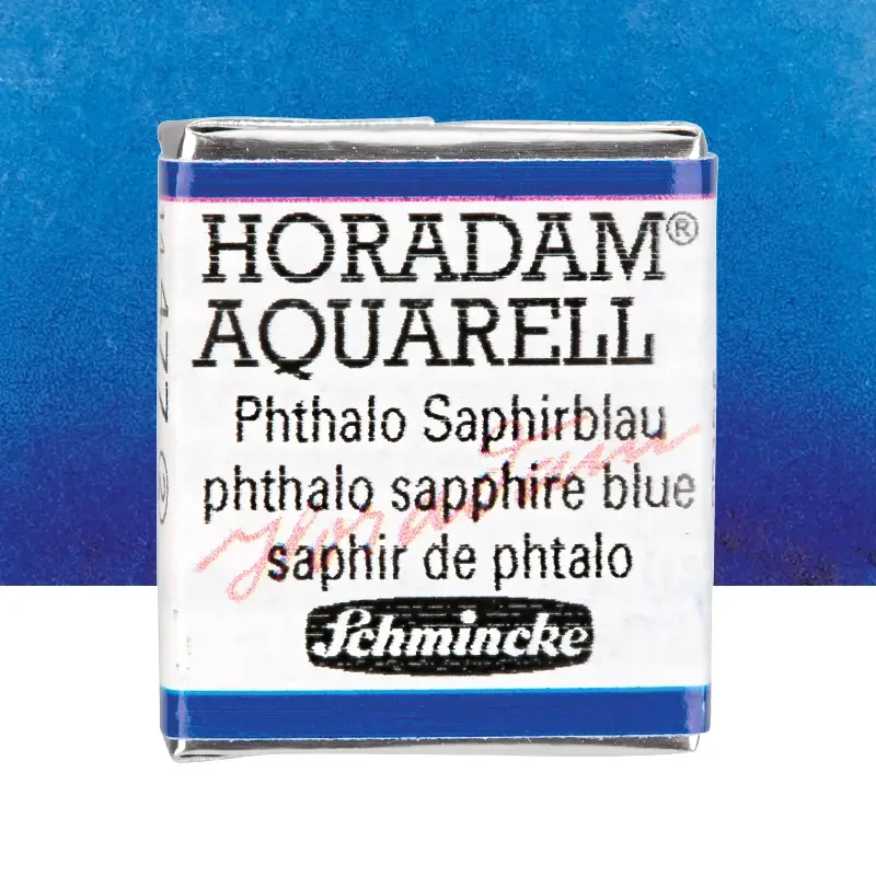 Farba akwarelowa Schmincke Horadam Aquarell półkostka - 477 Phthalo sapphire blue 01