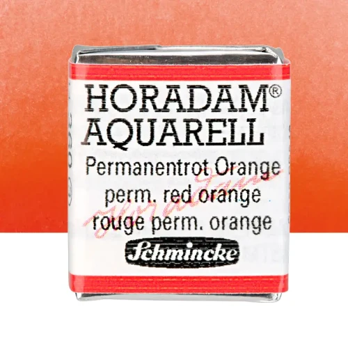 Farba akwarelowa Schmincke Horadam Aquarell półkostka - 360 Permanent red orange