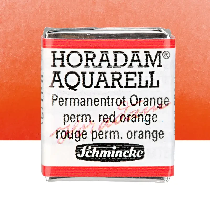 Farba akwarelowa Schmincke Horadam Aquarell półkostka - 360 Permanent red orange 01