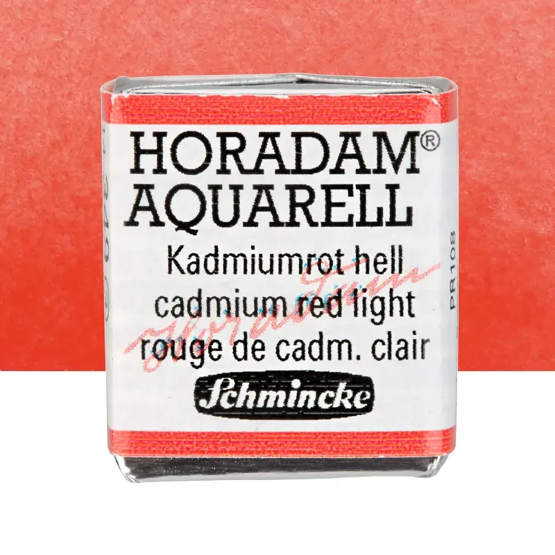 Farba akwarelowa Schmincke Horadam Aquarell półkostka - 349 Cadmium red light 01