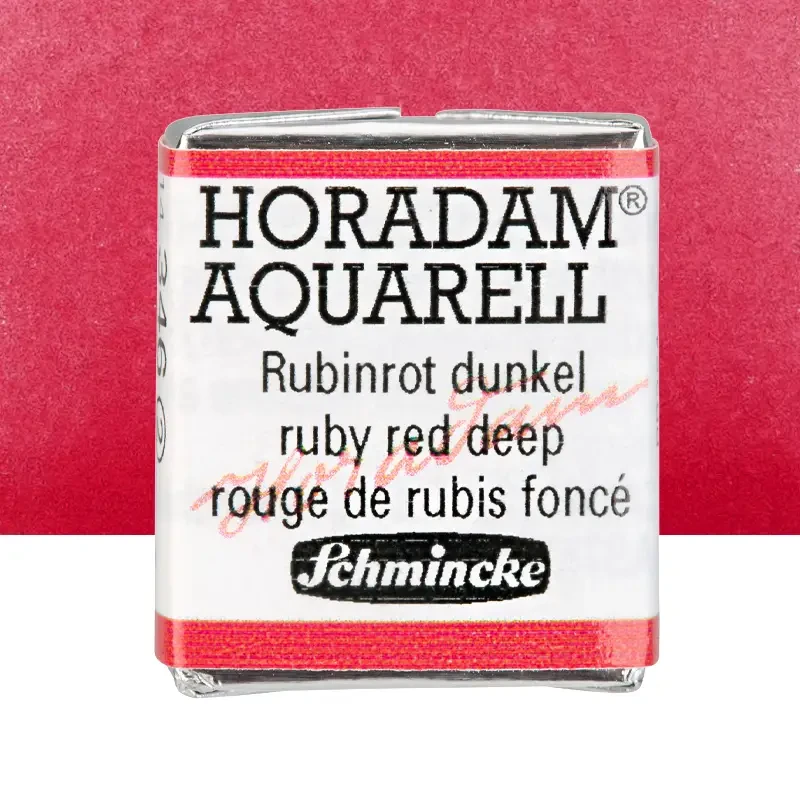 Farba akwarelowa Schmincke Horadam Aquarell półkostka - 346 Ruby red deep 01