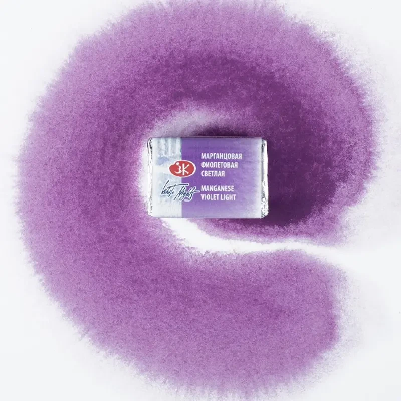 Farba akwarelowa Białe Noce kostka - 614 Manganese Violet Light