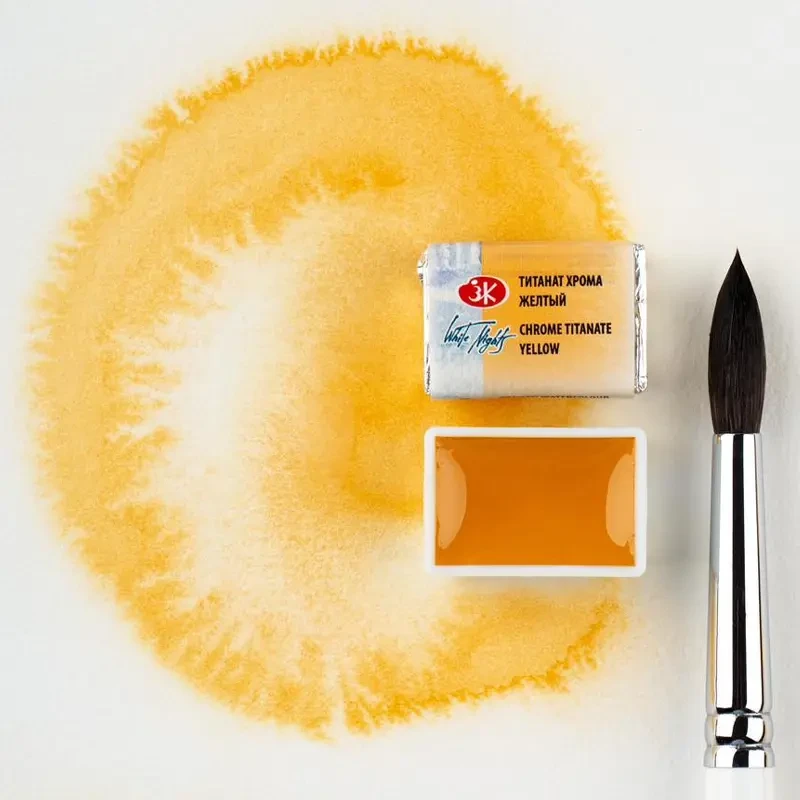 Farba akwarelowa Białe Noce kostka - 274 Chrome Titanate Yellow 03