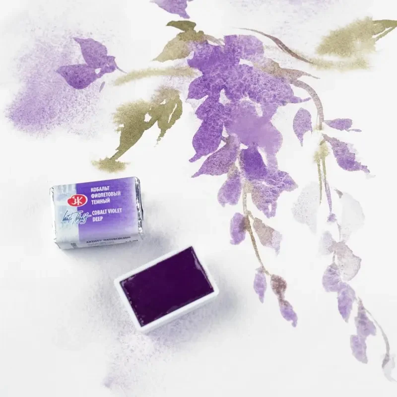 Farba akwarelowa Białe Noce kostka - 603 Cobalt Violet Deep 04