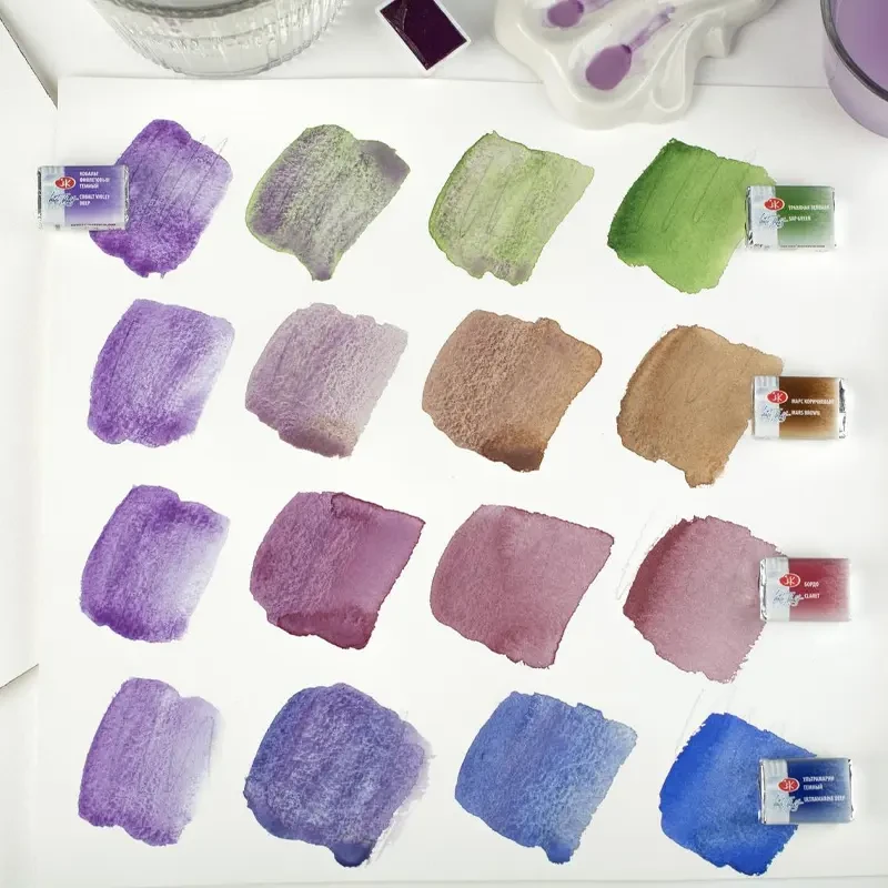 Farba akwarelowa Białe Noce kostka - 603 Cobalt Violet Deep 08