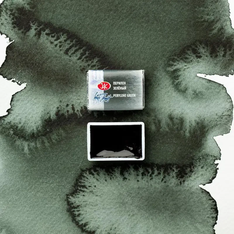 Farba akwarelowa Białe Noce kostka - 839 Perylene Green 02