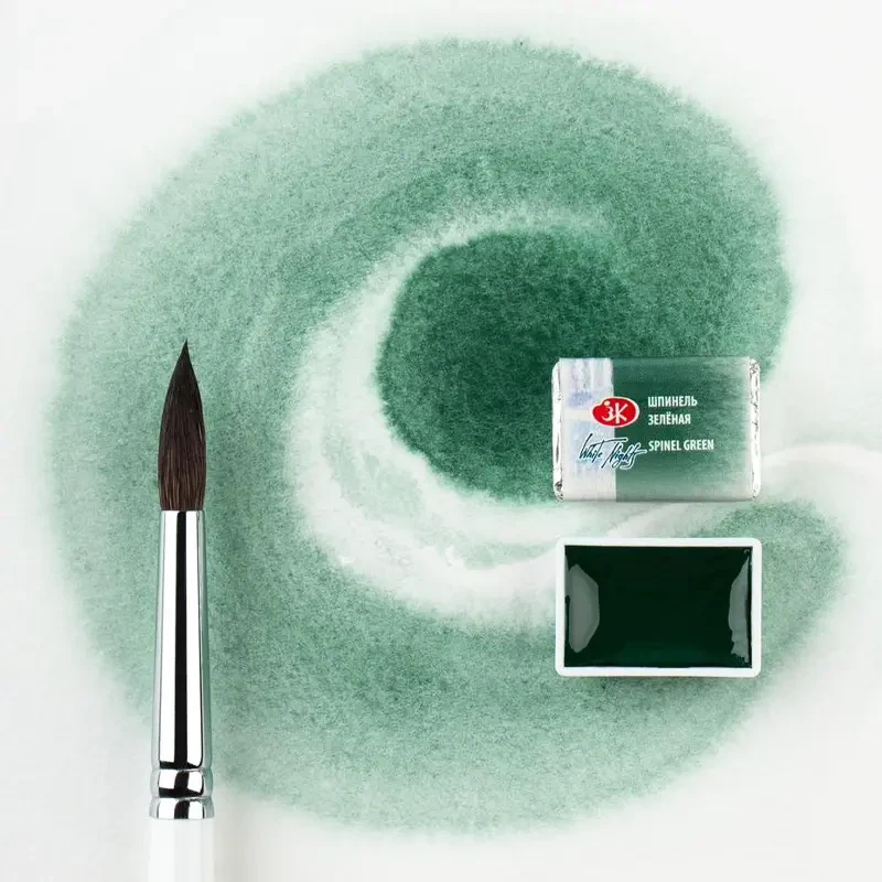 Farba akwarelowa Białe Noce kostka - 766 Spinel Green 02