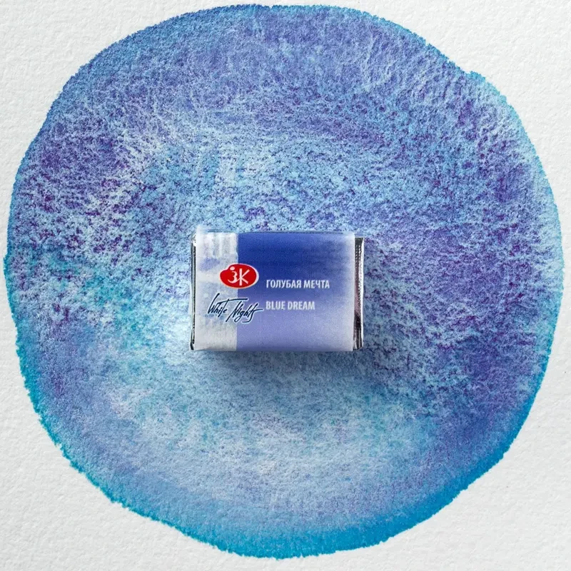 Farba akwarelowa Białe Noce kostka - 570 Blue Dream 02