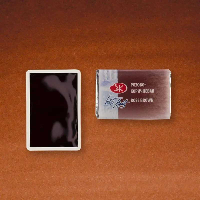 Farba akwarelowa Białe Noce kostka - 393 Rose Brown 02
