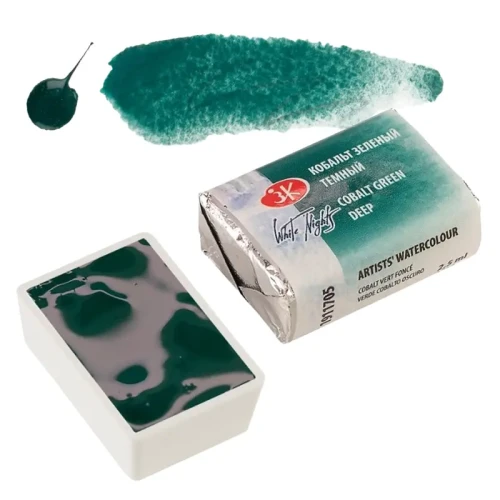 Farba akwarelowa Białe Noce kostka - 705 Cobalt Green Deep