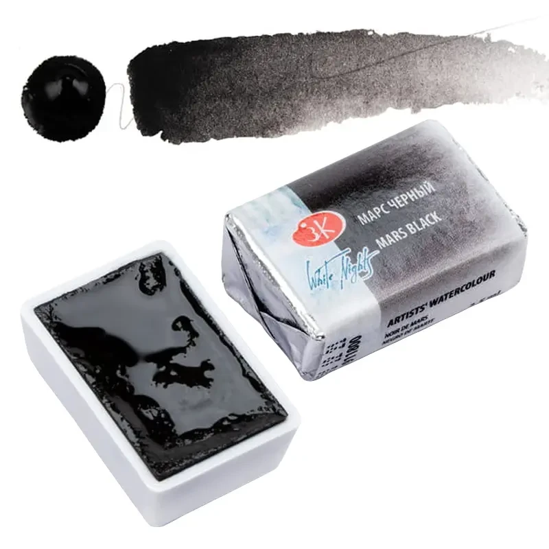 Farba akwarelowa Białe Noce kostka - 800 Mars Black 01