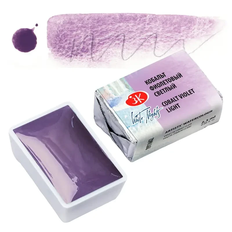 Farba akwarelowa Białe Noce kostka - 602 Cobalt Violet Pale 01