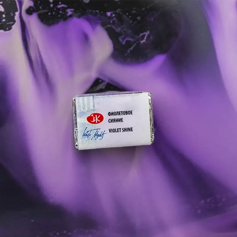 Farba akwarelowa Białe Noce kostka - 1005 Violet Shine 03