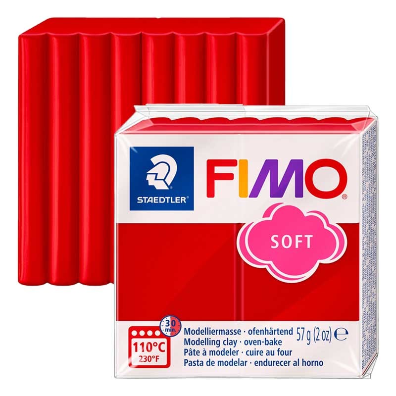 Modelina Fimo Soft Staedtler 57 g - 2P Czerwień świąteczna 01