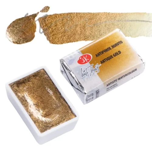 Farba akwarelowa Białe Noce kostka - 981 Antique Gold