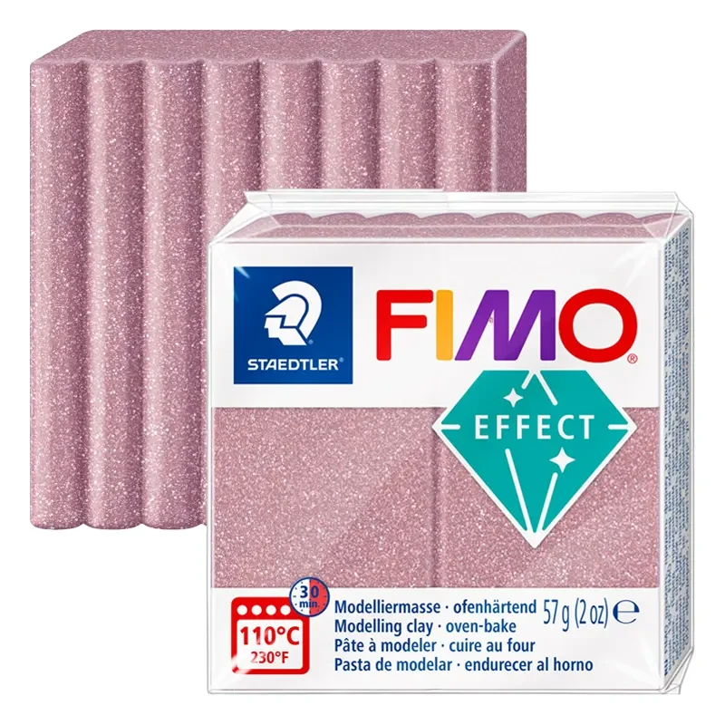 Modelina Fimo Effect Glitter 57 g - 212 Różowe złoto 01