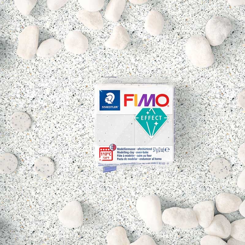 Modelina Fimo Effect Stone Staedtler 57 g - 003 Biały granit 02