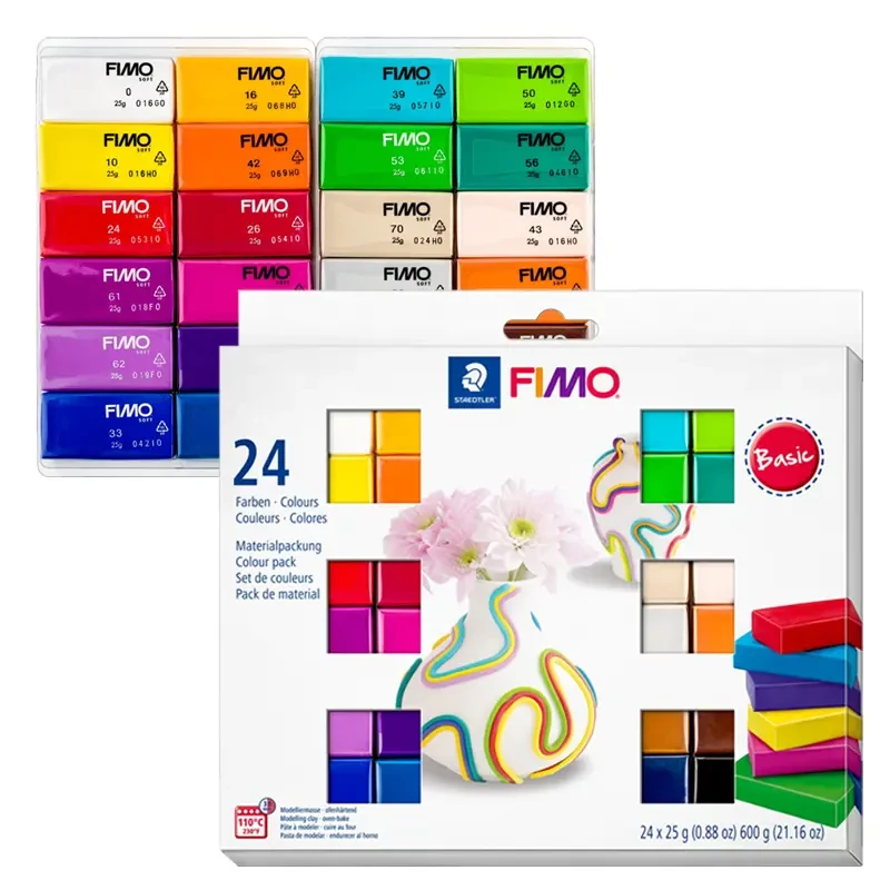 Modelina Fimo Soft zestaw 24 x 25 g - Basic 01