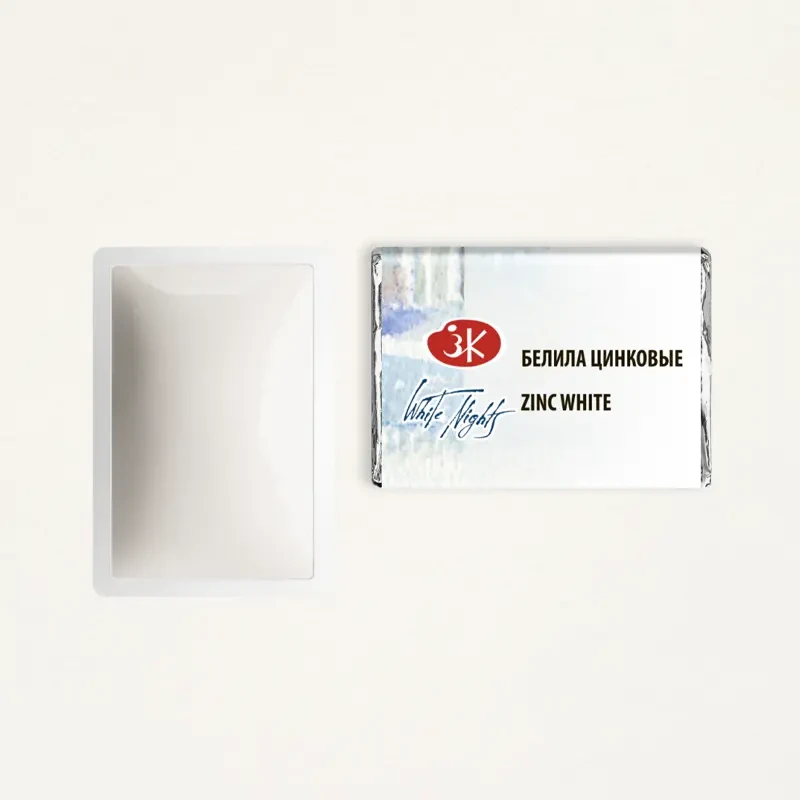 Farba akwarelowa Białe Noce kostka - 100 Zinc White 02