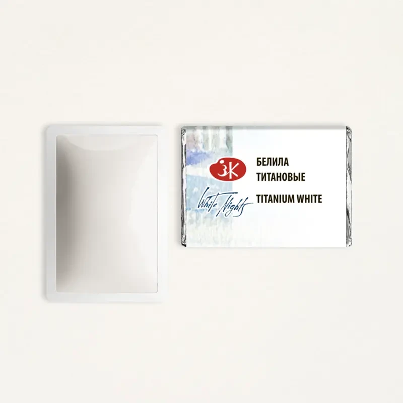 Farba akwarelowa Białe Noce kostka - 101 Titanium White 02