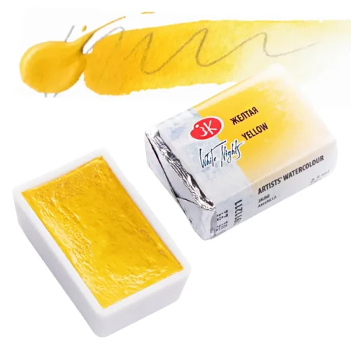 Farba akwarelowa Białe Noce kostka - 211 Yellow
