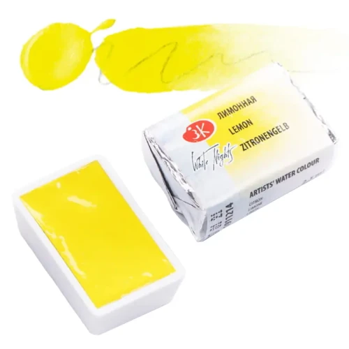 Farba akwarelowa Białe Noce kostka - 214 Lemon