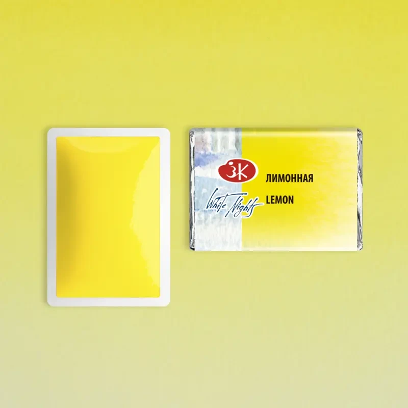 Farba akwarelowa Białe Noce kostka - 214 Lemon 02